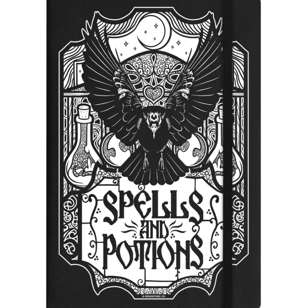 Spells And Potions A5 Black Hard Cover Notebook